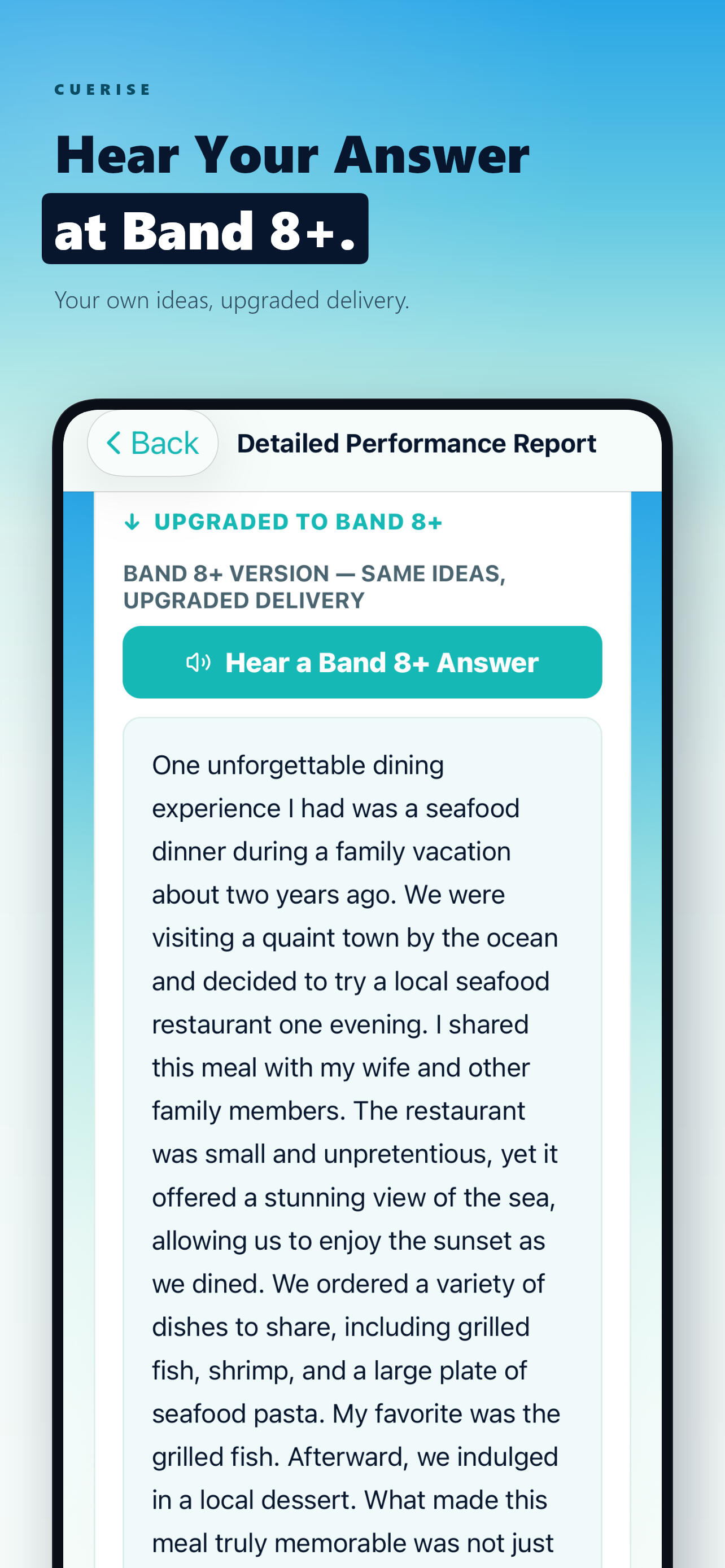 Hear Your Answer at Band 8+